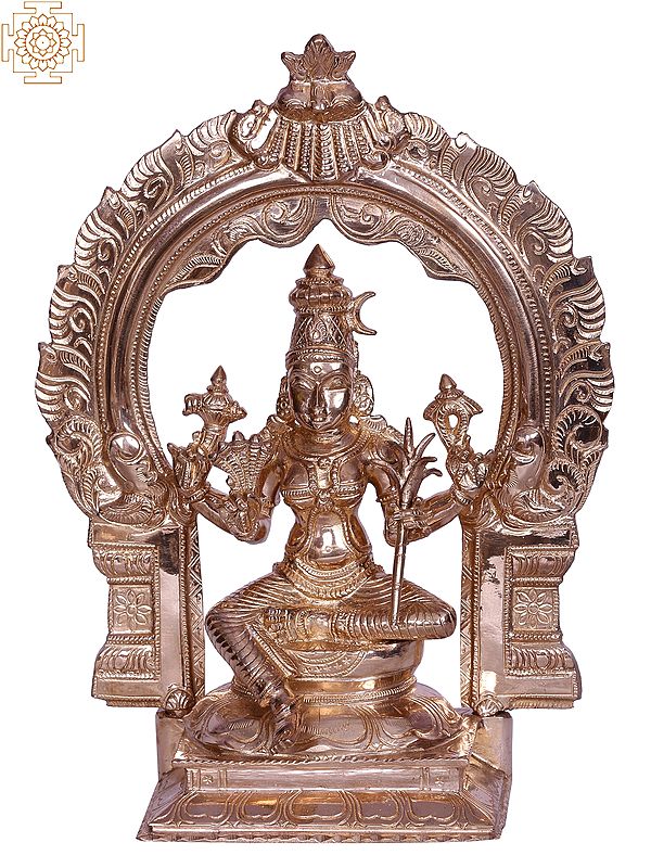 10" Hindu Goddess Rajarajeshwari With Arch