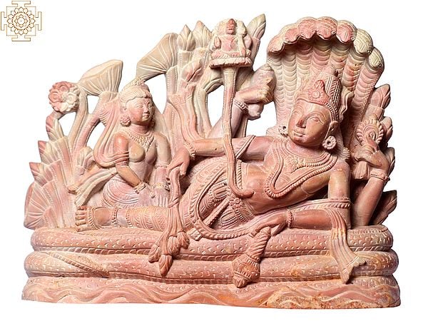9" Hindu God Anantasayana Vishnu On Sheshnag