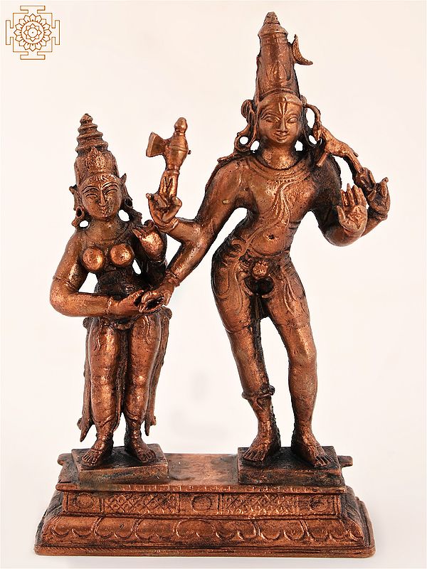 6" Copper Small Kalyana Sundaram (Shiva-Parvati)