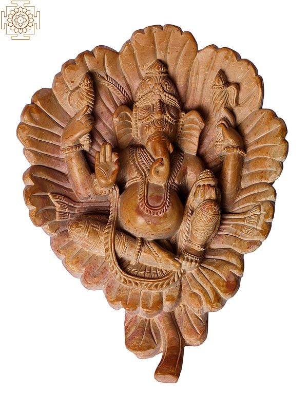 8" Patra Ganesha (Leaf Ganesha)