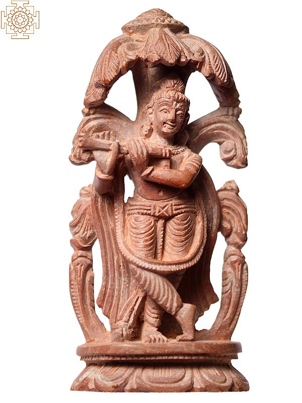 4" Small Madhava (Krishna) Playing Flute