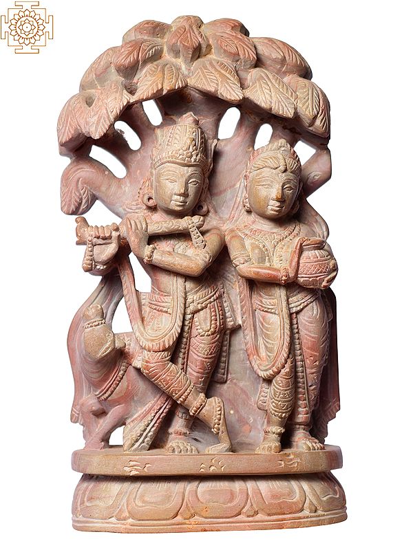 8" Radha Krishna Standing With Flute