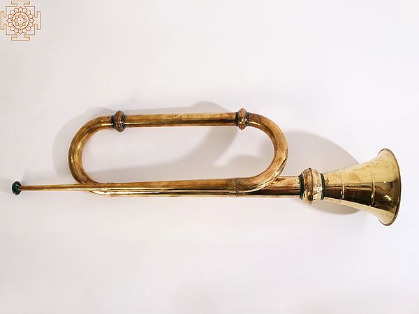 27" Authentic Brass Bugle in Brass | Indian Musical Instrument