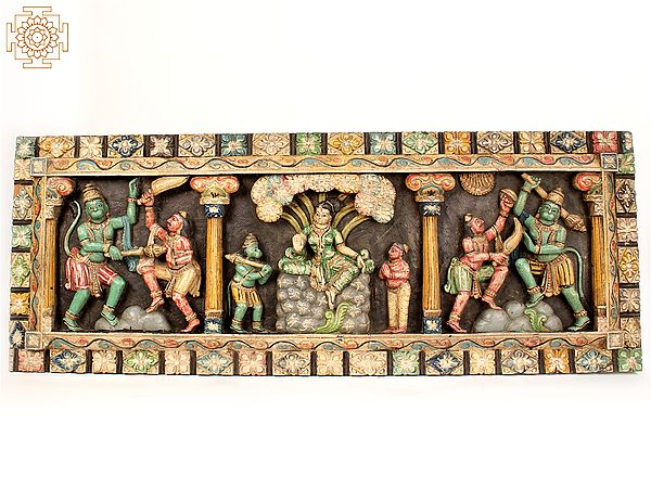 47" Large Wooden Sundar Kand | Wall Panel