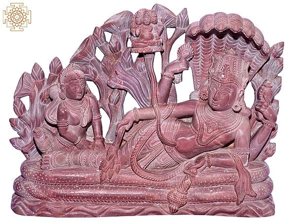 Anantasayana Vishnu With Lakshmi Brahma | Stone Statue