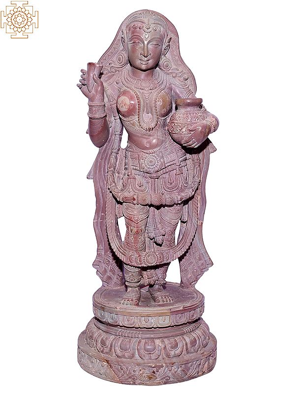 20" Goddess Radha  Standing On Pedestal