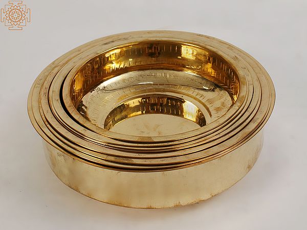 Authentic Brass Urli (Set of 8) | Gold-Plated Brass