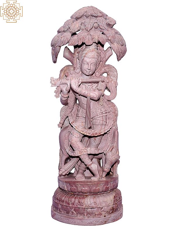 30" Lord Krishna Standing With Flute
