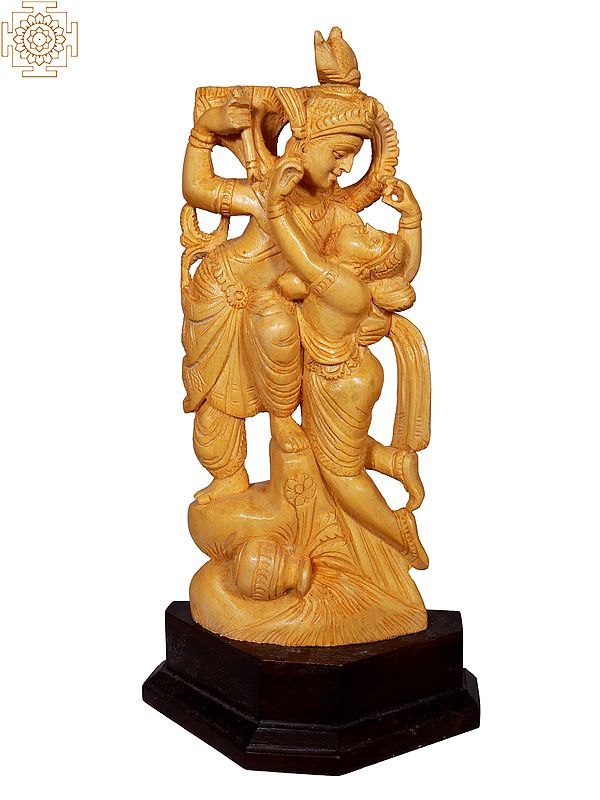 Mysore Krishna Radha Idol | Wooden Statue