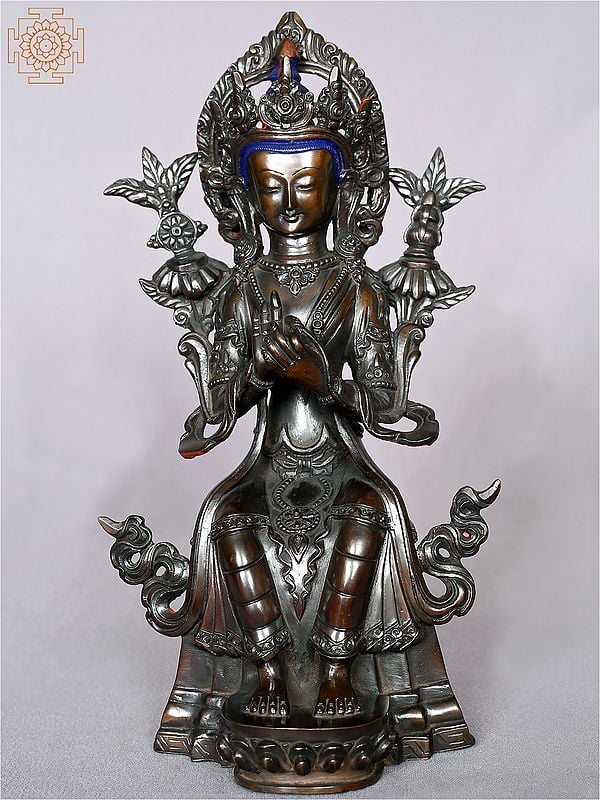 10" Buddhist Deity Goddess Maitreya Buddha - The Future Buddha