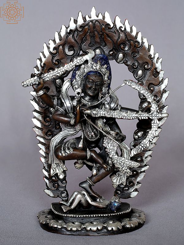 8" Goddess Kurukulla Copper Statue from Nepal | Tibetan Buddhist Idol