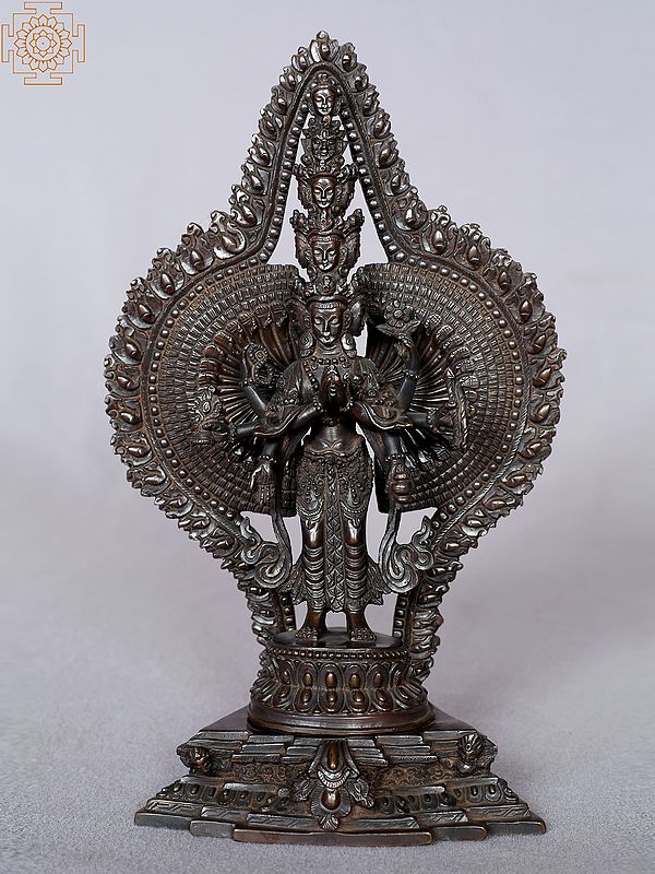 7" Standing Thousand Armed Avalokiteshvara from Nepal