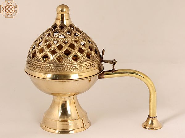 6" Brass Incense Burner | Handmade | Made in India