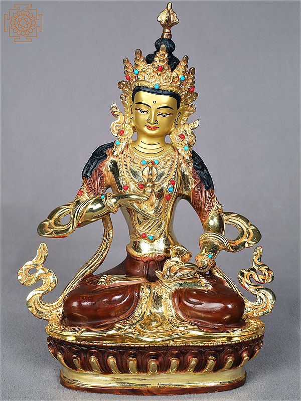 9" Tibetan Buddhist Deity Vajrasattva Statue from Nepal