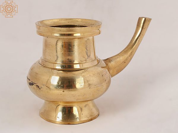 3" Small Kerala Ritual Kindi Brass