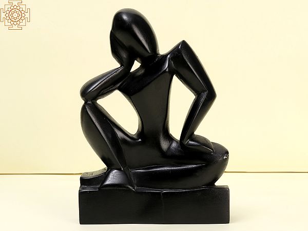 7" Abstract Thinker | Modern Art | Kadappa Stone Statue