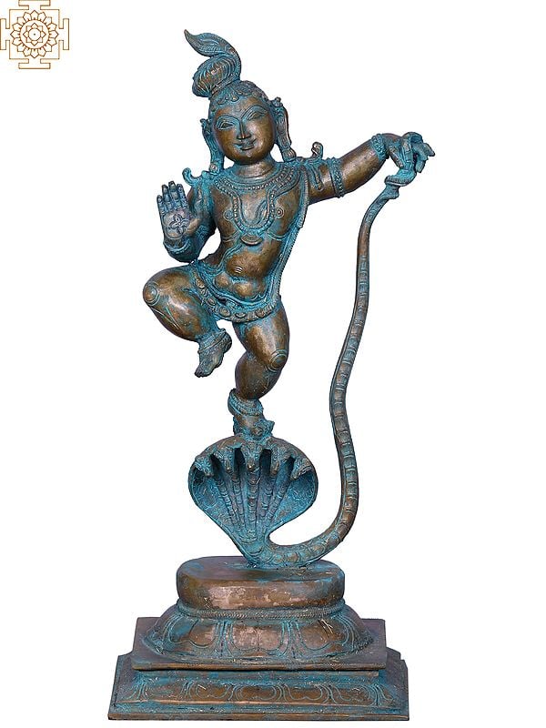 18'' Hindu God Bala Kalinga Krishna | Bronze