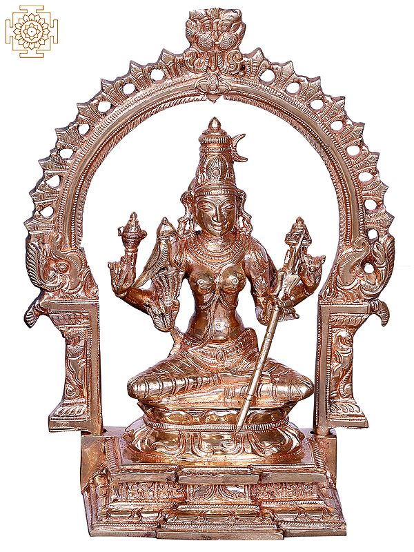 8'' Hindu Goddess Rajarajeshwari | Bronze