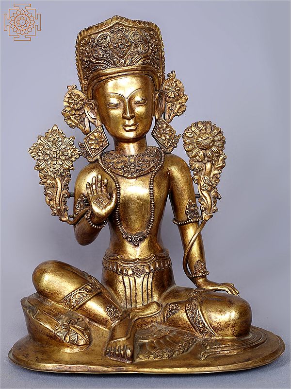 Crowned Indra From Nepal | Copper Statue