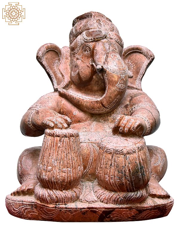 11" Musical Ganesha Playing Tabla