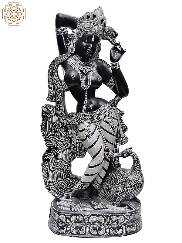 19" Apsara with Peacock