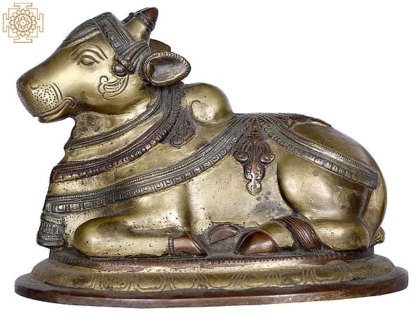 8'' Holy Nandi Seated On Base | Bronze