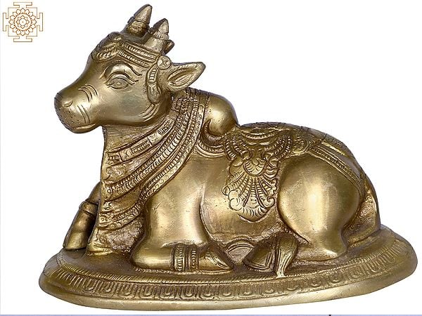 6'' Holy Nandi Ornamented | Bronze