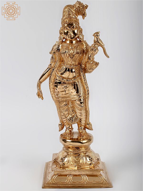 15" Goddess Andal Bronze Sculpture