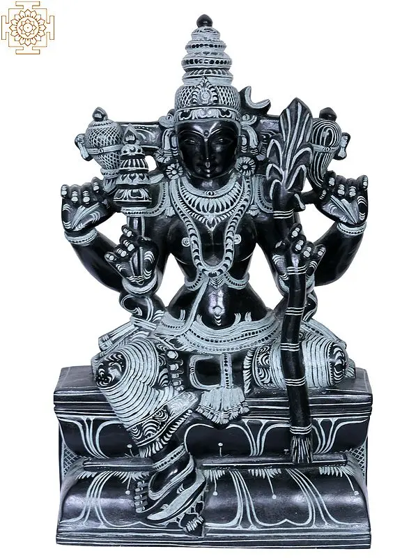 12" Goddess Rajarajeshwari Stone Statue