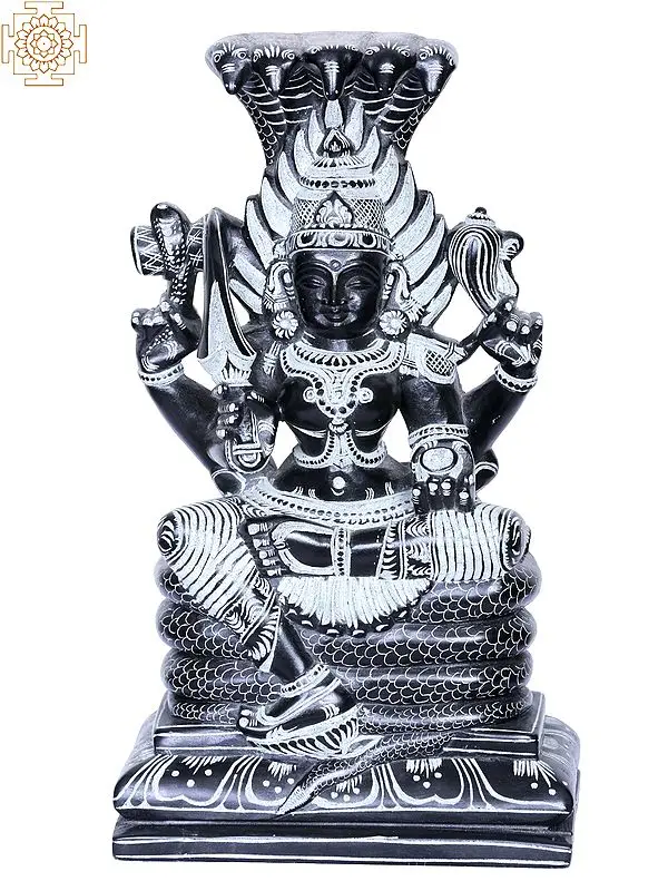 10" Goddess Karumariamman Stone Sculpture