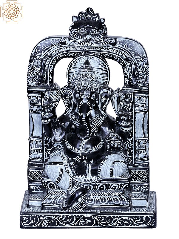 10" Sitting Chaturbhuja Lord Ganesha