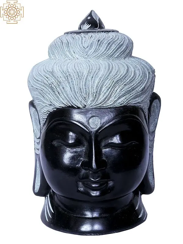 Serene Buddha Head Carving - 5 Inch
