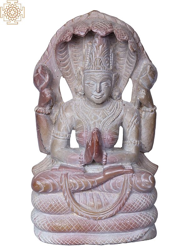 5" Saint Patanjali Stone Statue from Mahabalipuram in South India