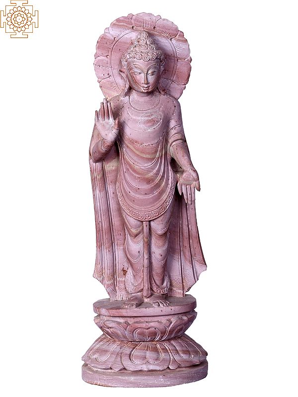 11" Standing Blessing Buddha From Odisha