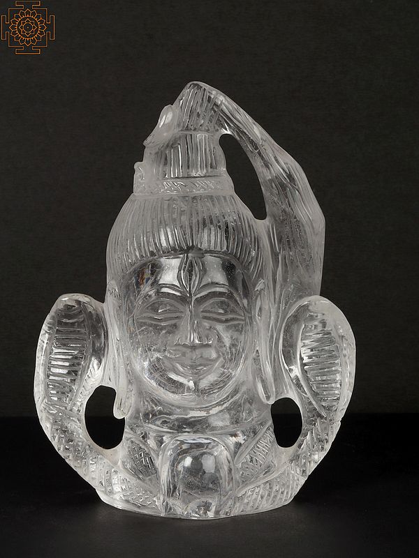 6" Crystal Lord Shiva Head