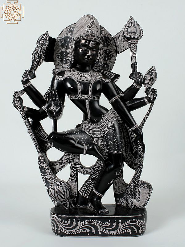15'' Six Handed Dancing Shiva | Stone Statue