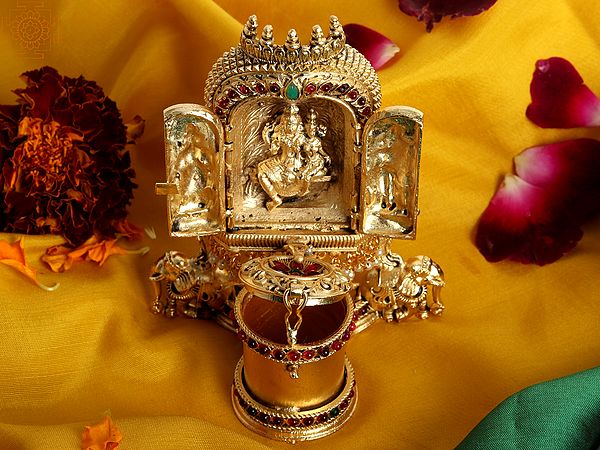 Shiva Parvati in Royal Court Sindoor Box | Superfine Work