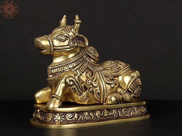 7'' Nandideva : Vahana Of Lord Shiva | Brass