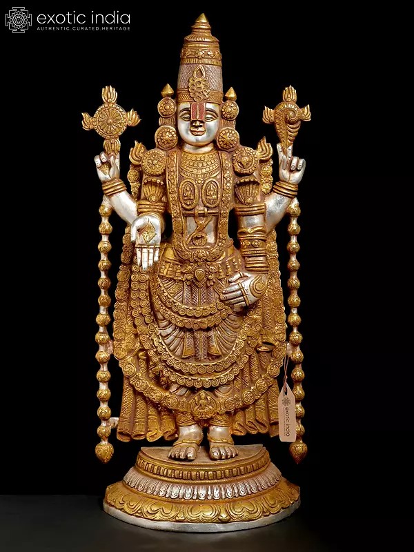 38'' Large Lord Venkateswara (Tirupati Balaji) | Brass Statue