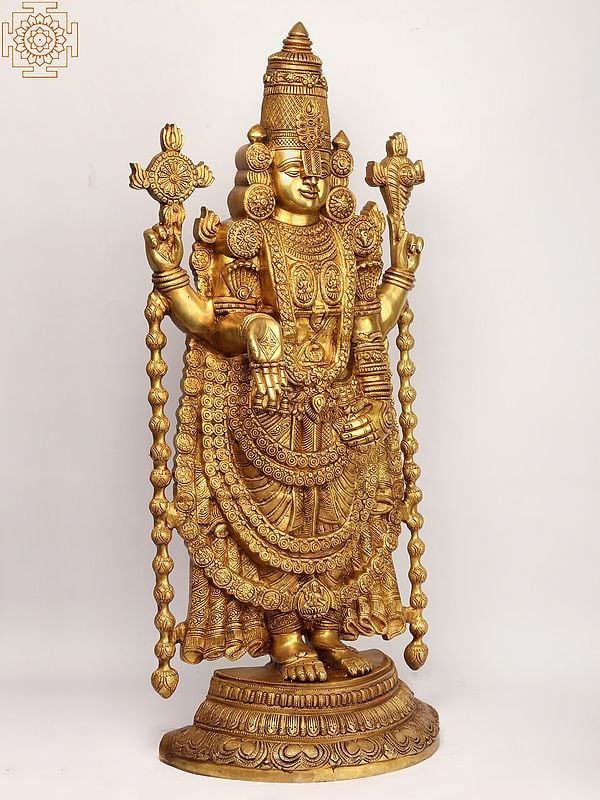 38'' Large Lord Venkateswara (Tirupati Balaji) Panel | Brass | Exotic ...