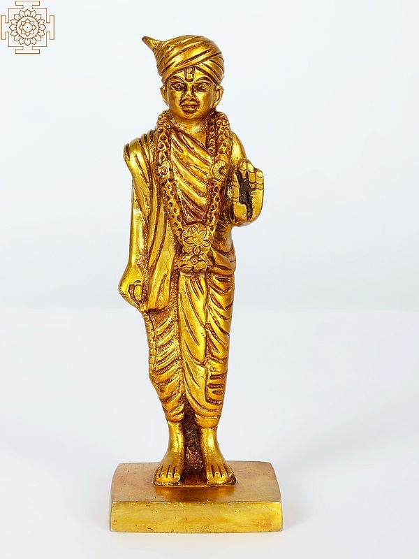 6" Shri Swaminarayan Ji in Brass