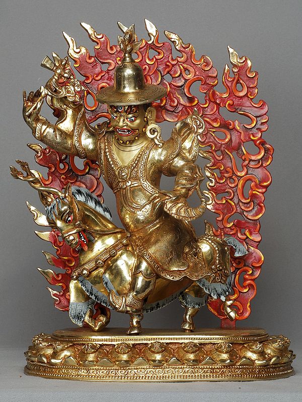 14" Copper Dharmaraja From Nepal