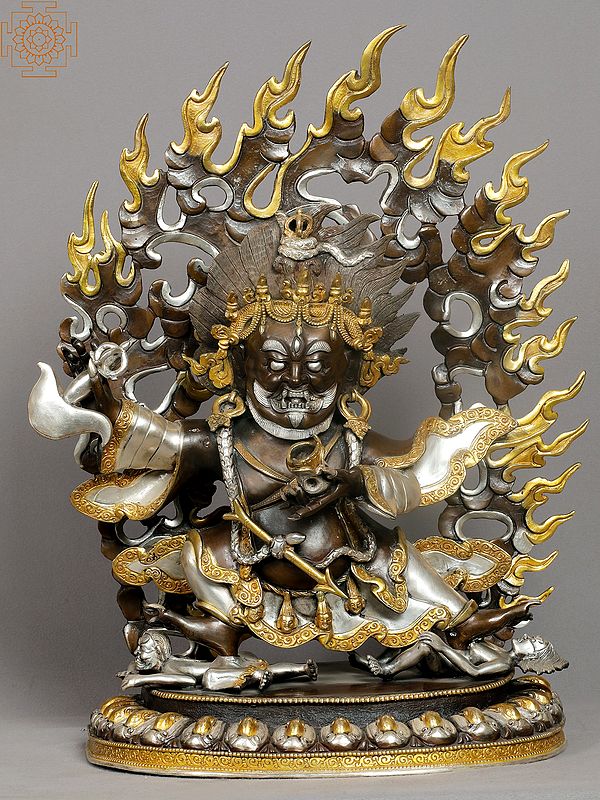 19" Kaljupa Mahakala Statue From Nepal