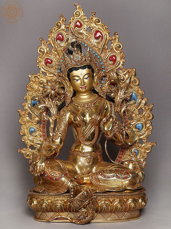 19" Goddess Green Tara (Tibetan Buddhist Deity)