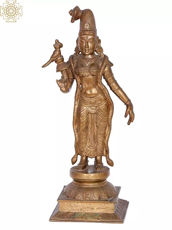 16" Goddess Meenakshi Statue | Panchaloha Bronze from Swamimalai