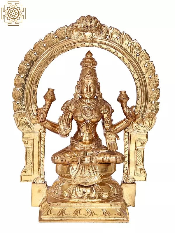 12" Devi Lakshmi Panchaloha Bronze Statue from Swamimalai | Madhuchista Vidhana (Lost-Wax)