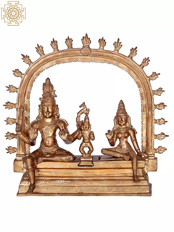10'' Somaskandar Panchaloha Bronze Statue from Swamimalai | Madhuchista Vidhana (Lost-Wax)