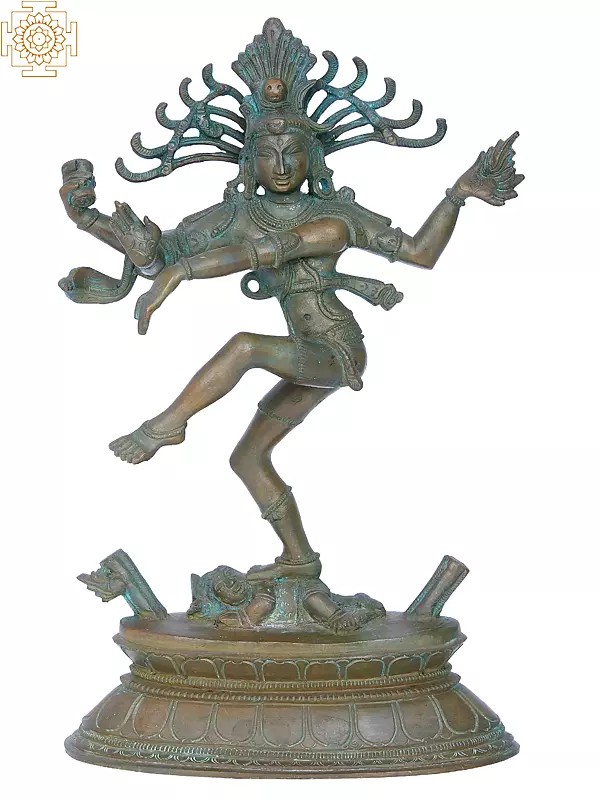 13'' Thiruvalangadu Nataraja Panchaloha Bronze Statue from Swamimalai | Madhuchista Vidhana (Lost-Wax)