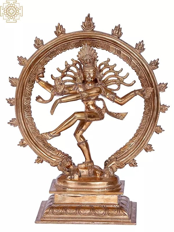11'' Nataraja Statue | Madhuchista Vidhana (Lost-Wax) | Panchaloha Bronze from Swamimalai