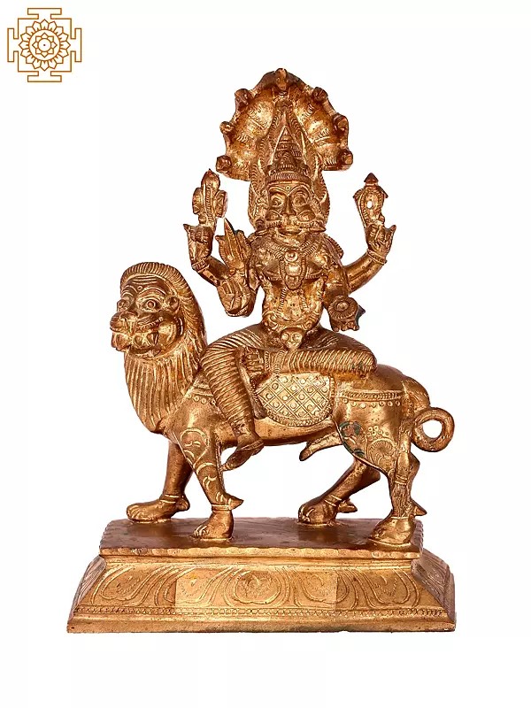 7.5'' Goddess Pratyangira (Atharvana Bhadrakali) | Madhuchista Vidhana (Lost-Wax) | Panchaloha Bronze from Swamimalai
